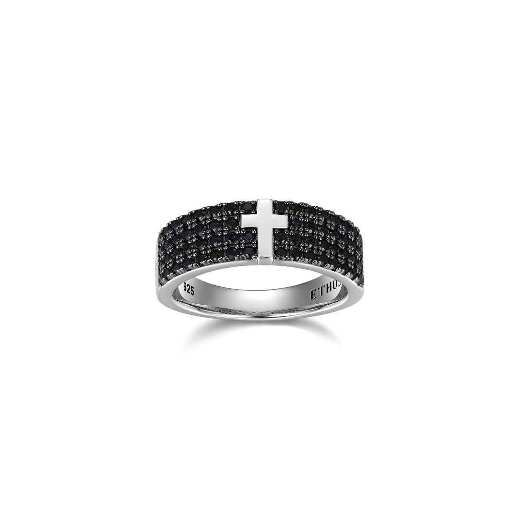 ETHOS "Black Ice" Cross Ring