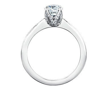 18 Karat Multi Stone Engagement Ring, 0.50 CT Center