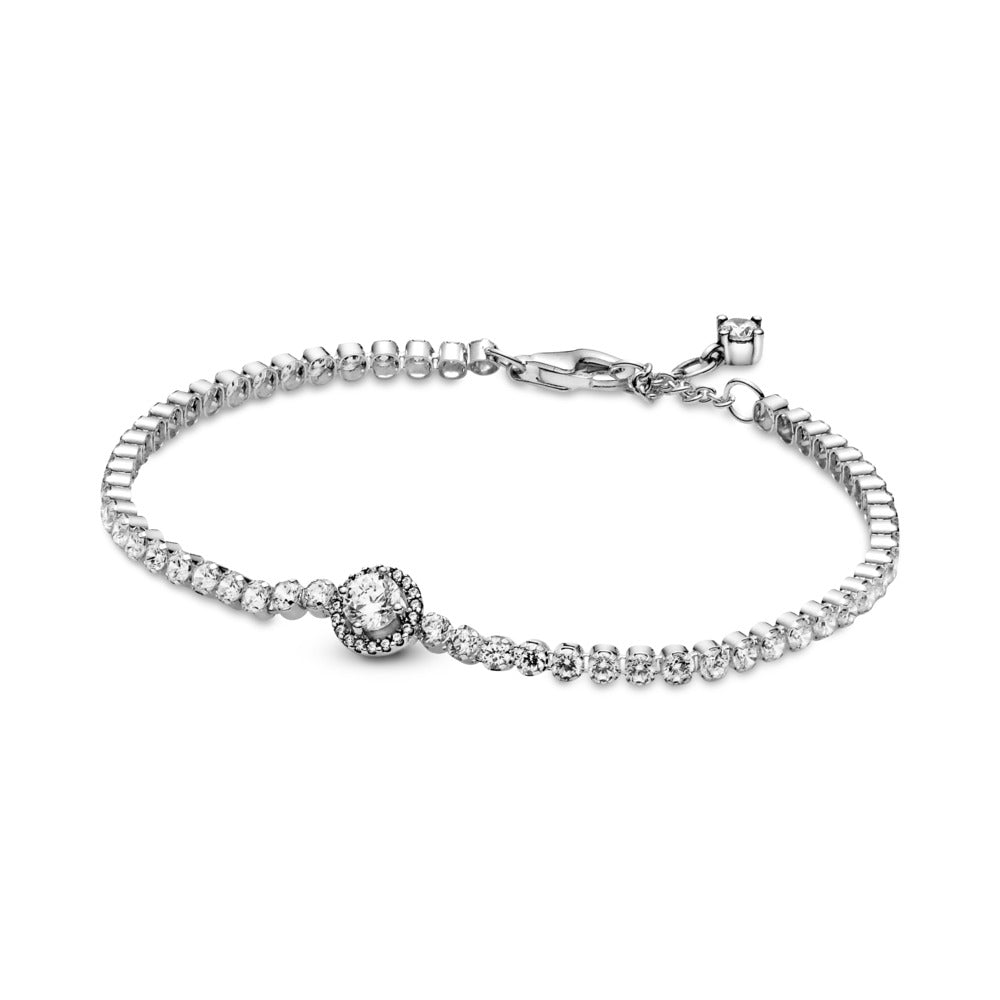 Pandora Sparkling Halo Tennis Bracelet, 6.3"