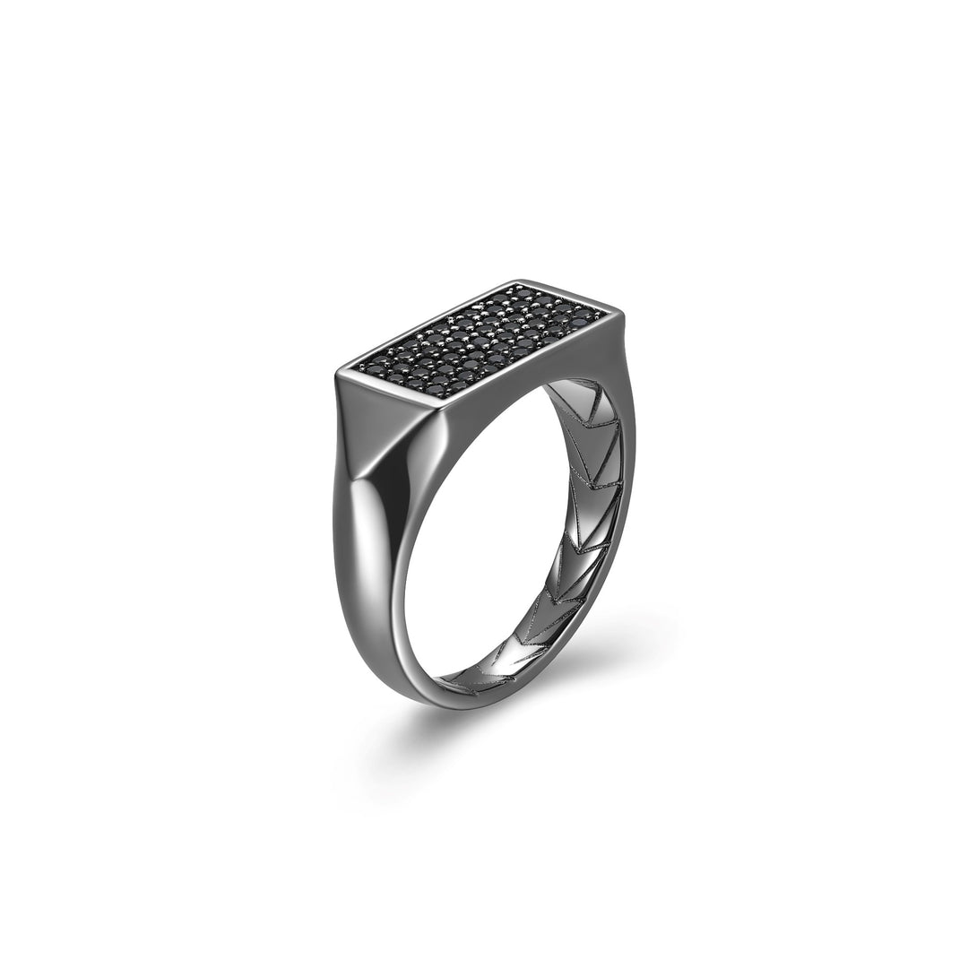 ETHOS "Black Ice" Black Sapphire RIng.