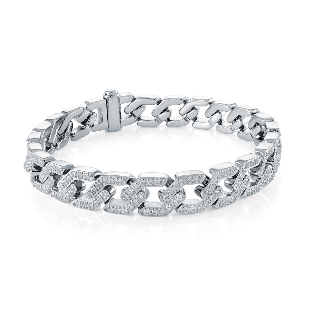 Stainless Steel Hexagon Link Bracelet