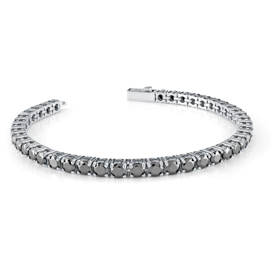 Italgem Steel Black CZ Tennis Bracelet