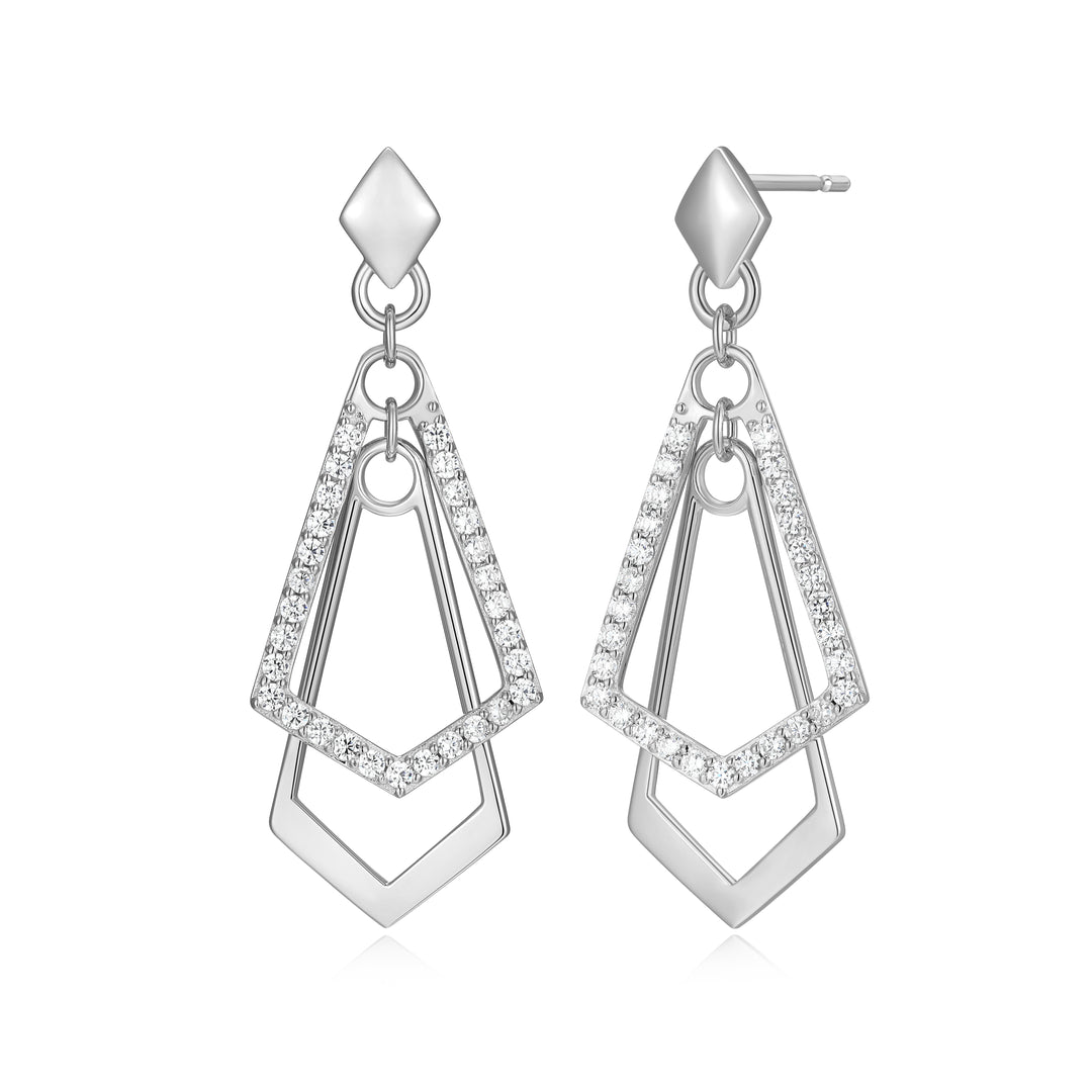 "Art Deco" Geometric Dangle Earrings