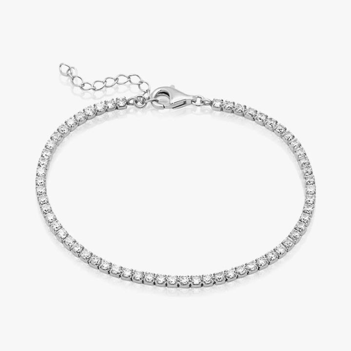 Sterling Silver CZ Tennis Bracelet, 7.5"