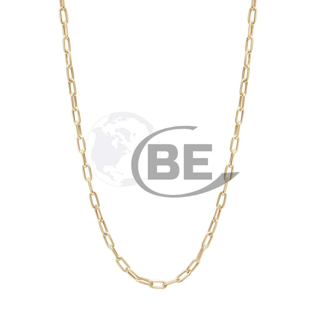 10 Karat Paper Clip Link Chain, 18 "