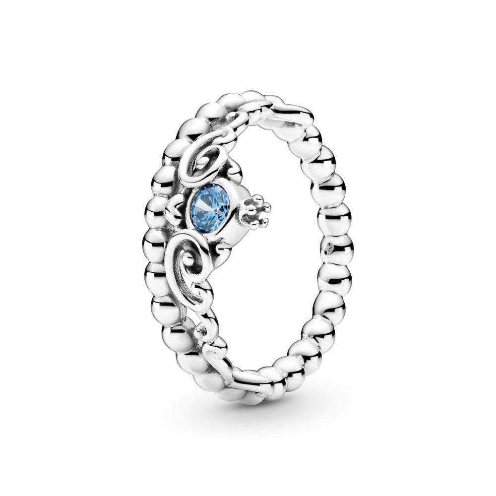 RETIRED - FINAL SALE  Pandora Disney Cinderella Blue Tiara Ring, size 6.0