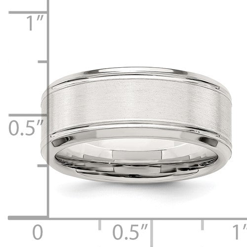 Sterling Silver 8MM Flat Band