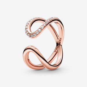 FINAL SALE - Pandora Wrapped Open Infinity Ring, Size 7