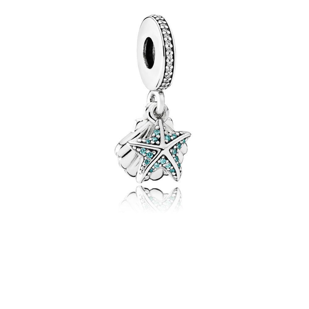 FINAL SALE - Pandora Starfish & Sea Shell Dangle Charm